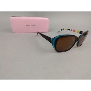 Kate Spade Hilde/P/S Polarized Sunglasses Teal Tortoise Hello Sunshine 54-16-135